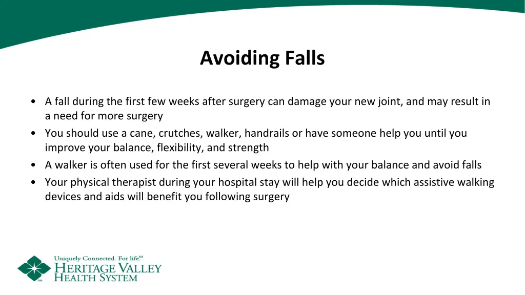 avoiding falls