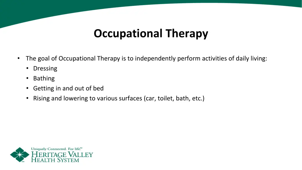 occupational therapy