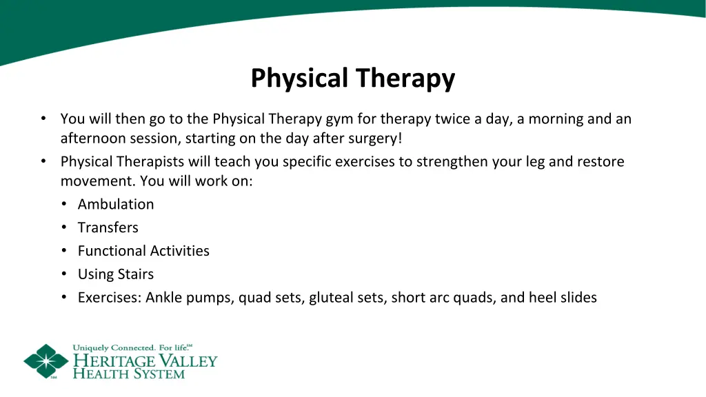 physical therapy