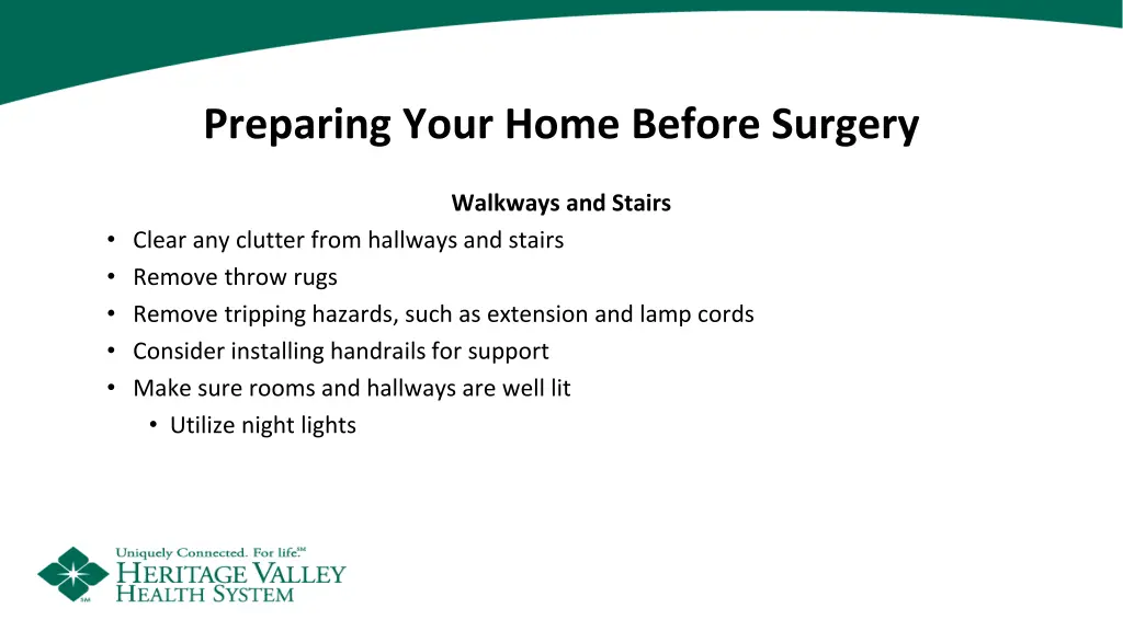 preparing your home before surgery