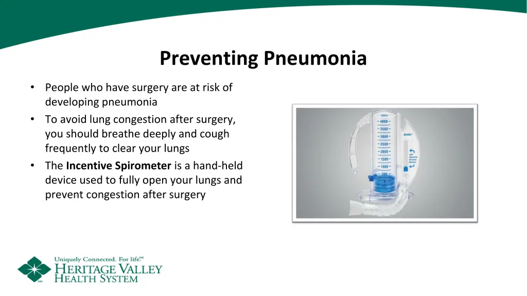 preventing pneumonia