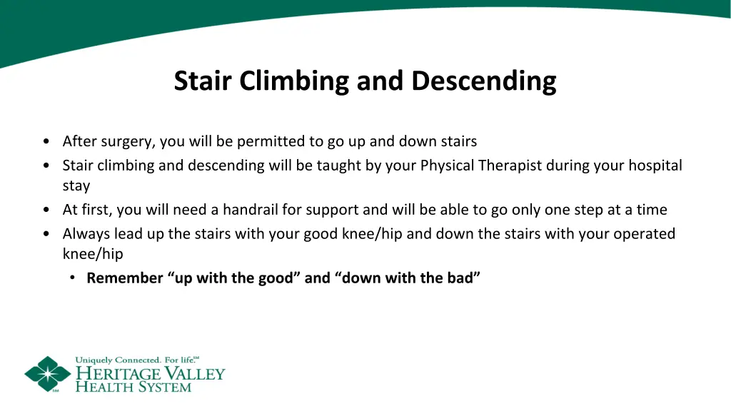 stair climbing and descending