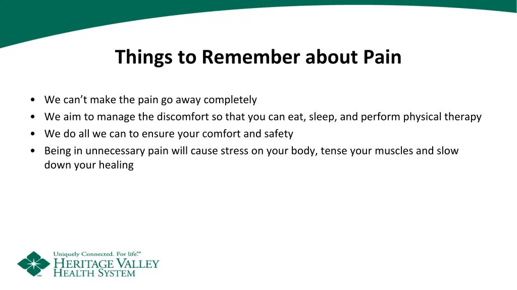 things to remember about pain