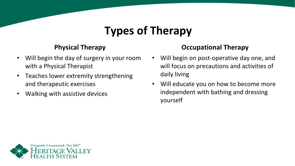 types of therapy