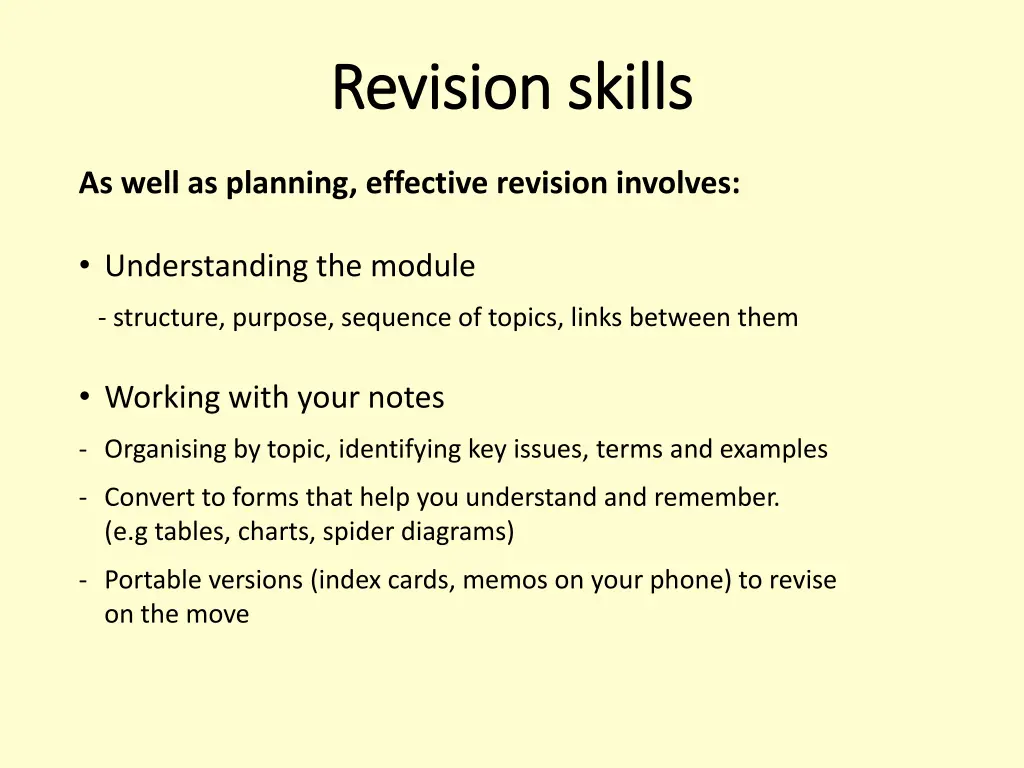 revision skills revision skills