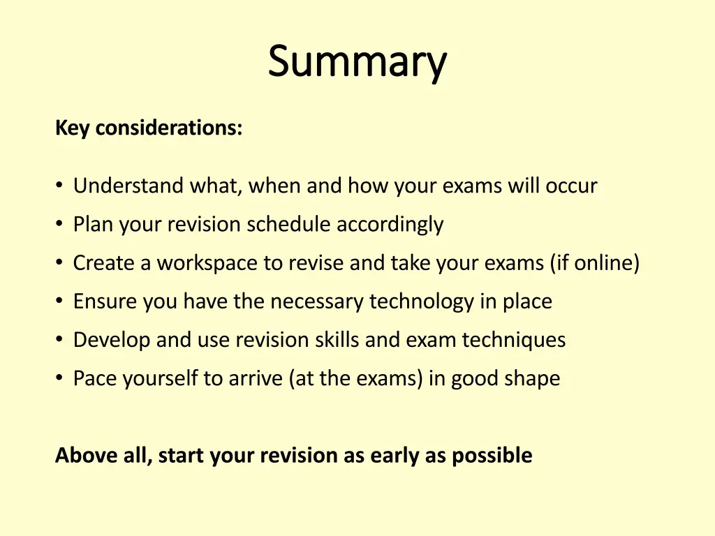 summary summary