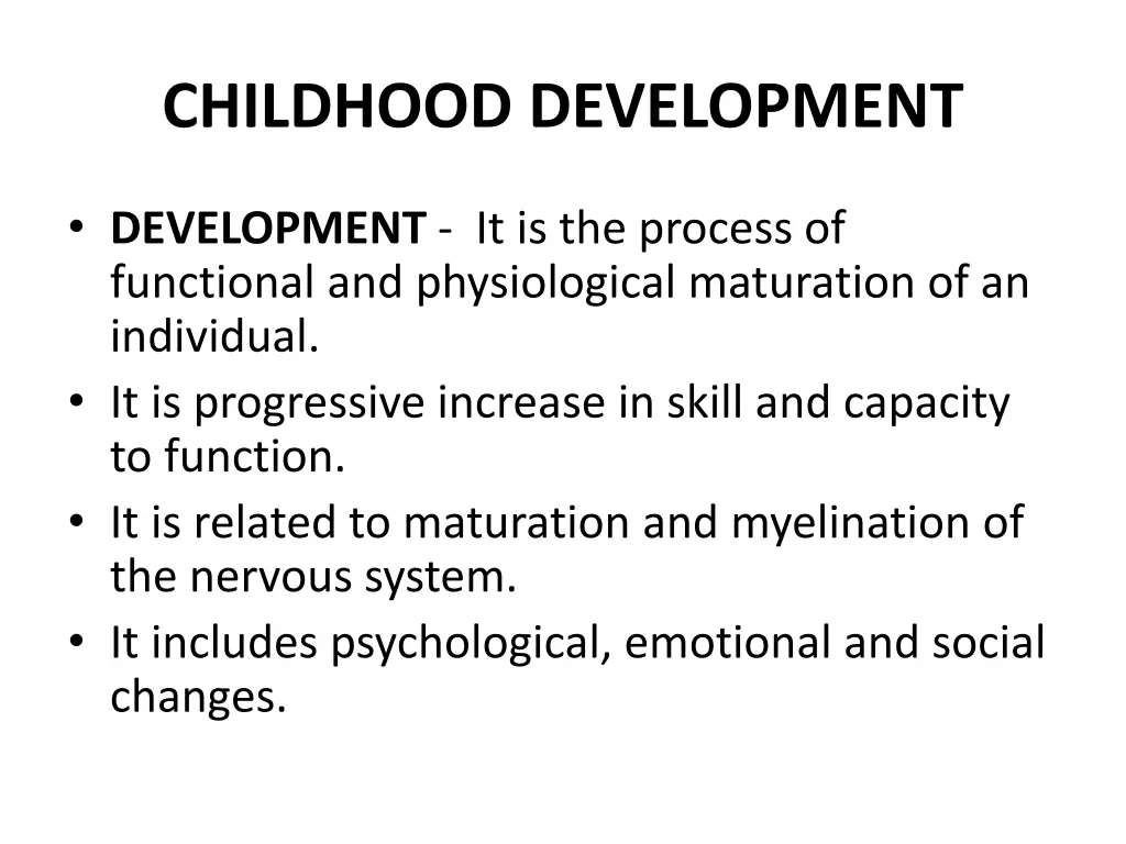 childhood development