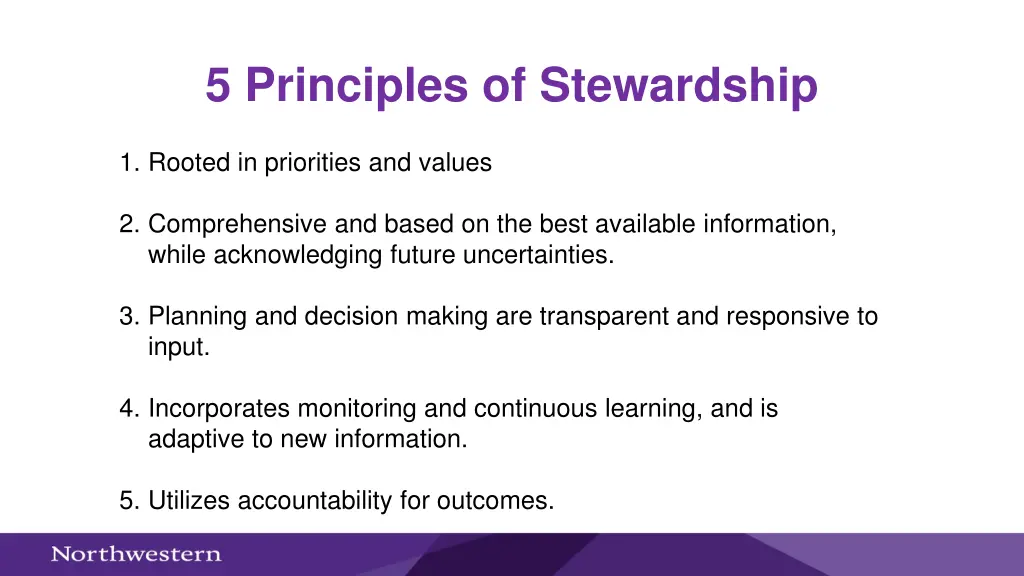 5 principles of stewardship