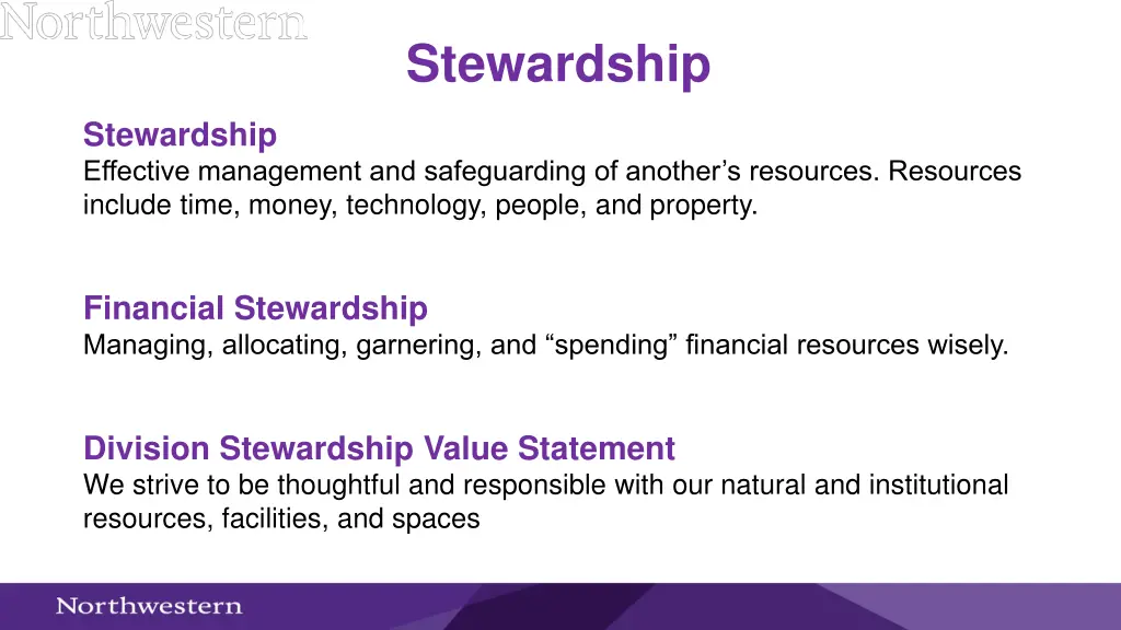 stewardship