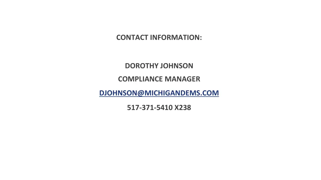 contact information