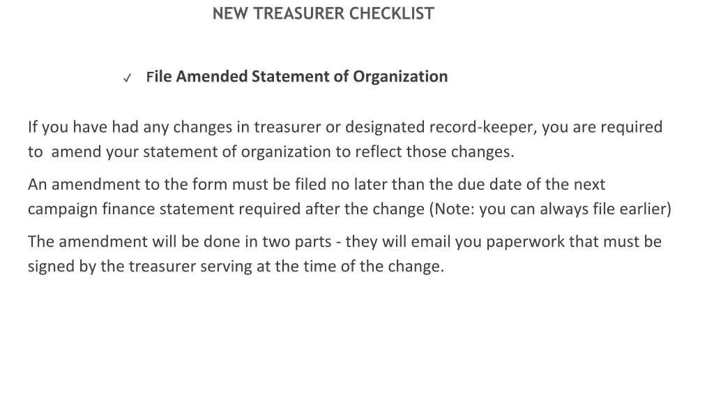 new treasurer checklist 1