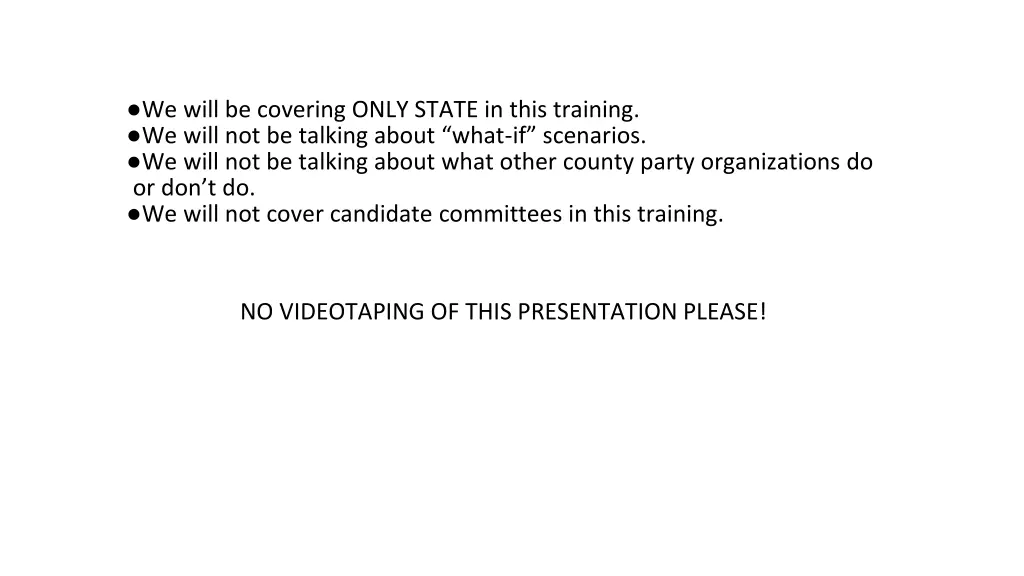 we will be covering only state in this training