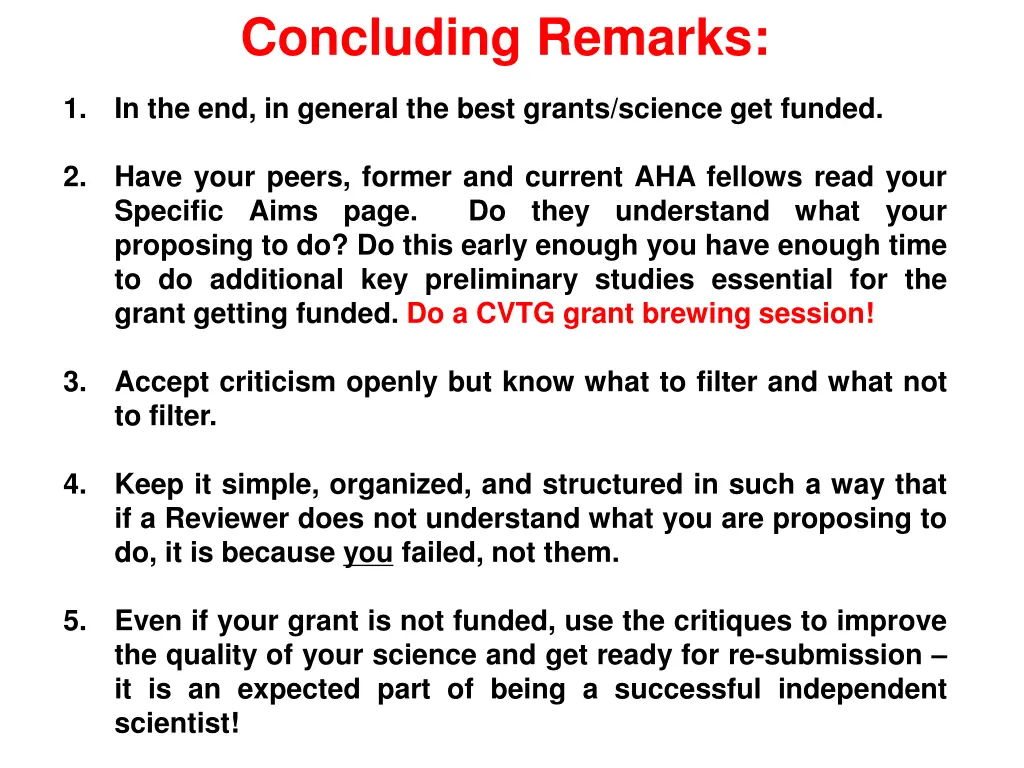 concluding remarks