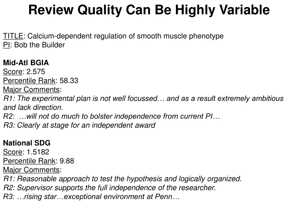 review quality can be highly variable