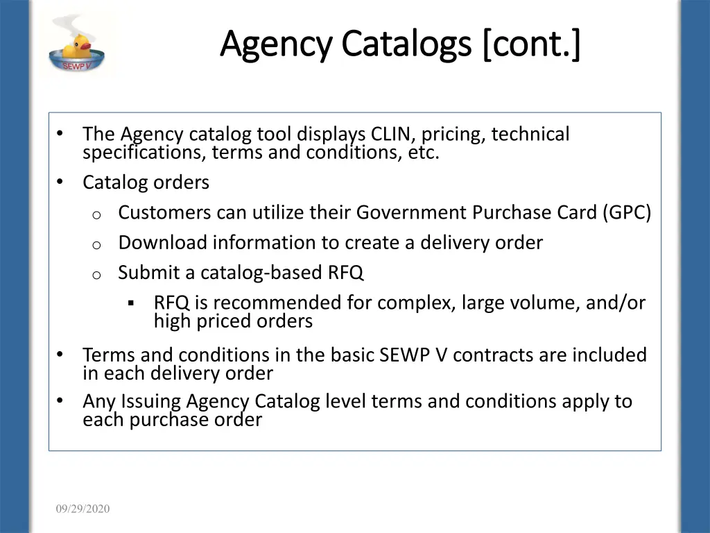 agency catalogs cont agency catalogs cont