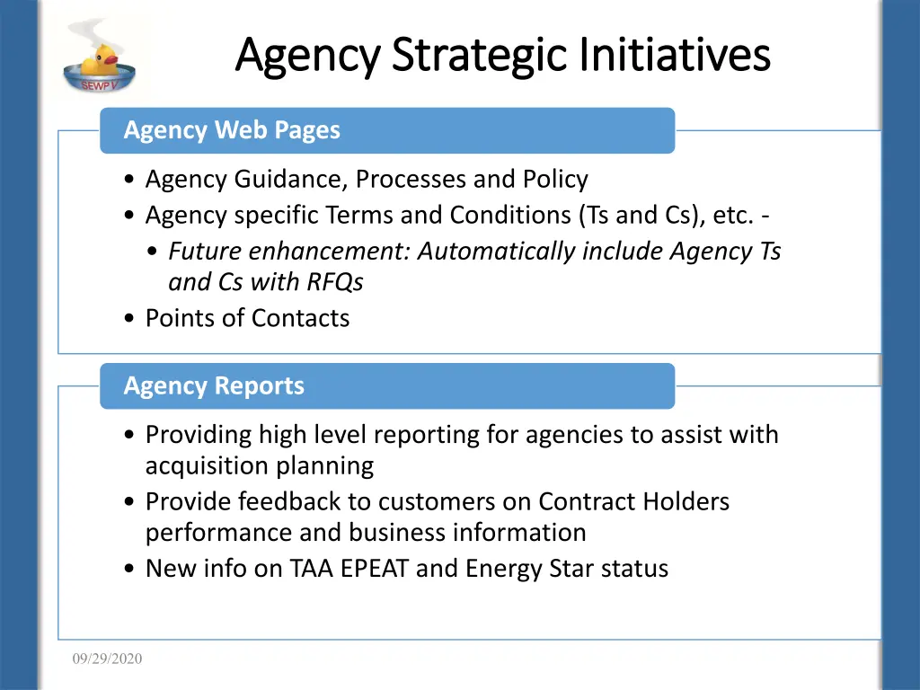 agency strategic initiatives agency strategic