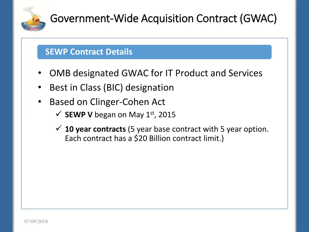 government government wide acquisition contract