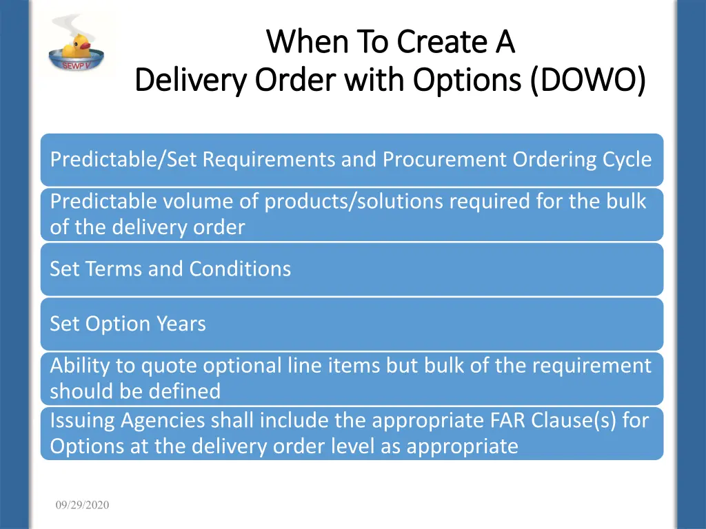 when to create a when to create a