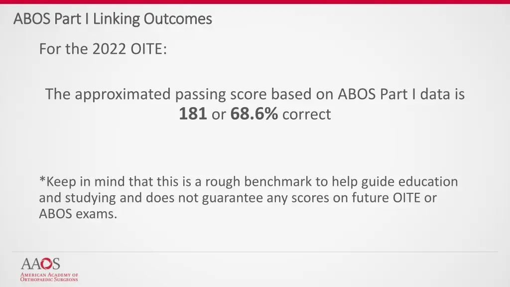 abos part i linking outcomes abos part i linking