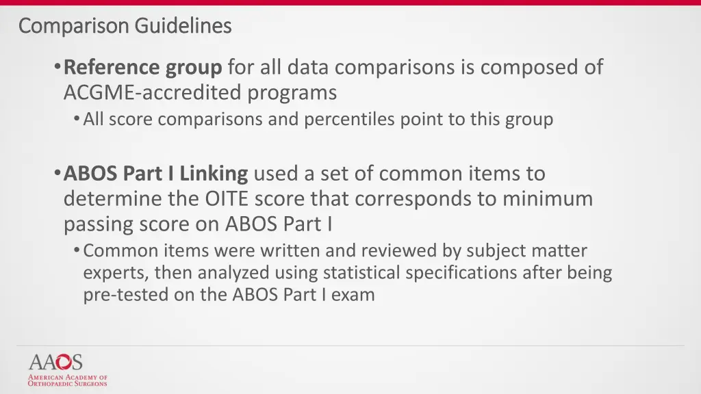 comparison guidelines comparison guidelines