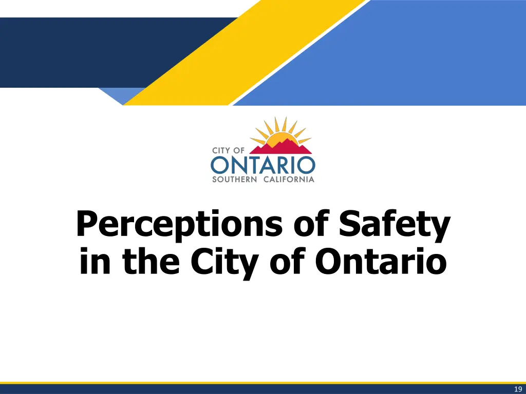 perceptions of safety in the city of ontario