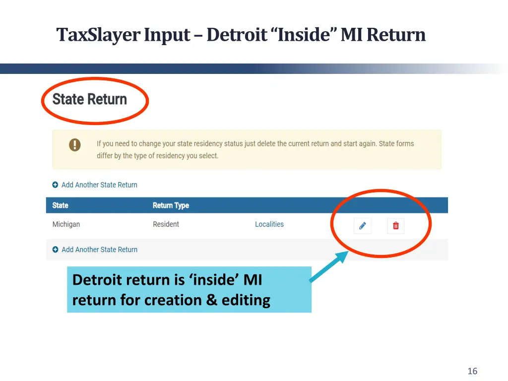 taxslayer input detroit inside mi return