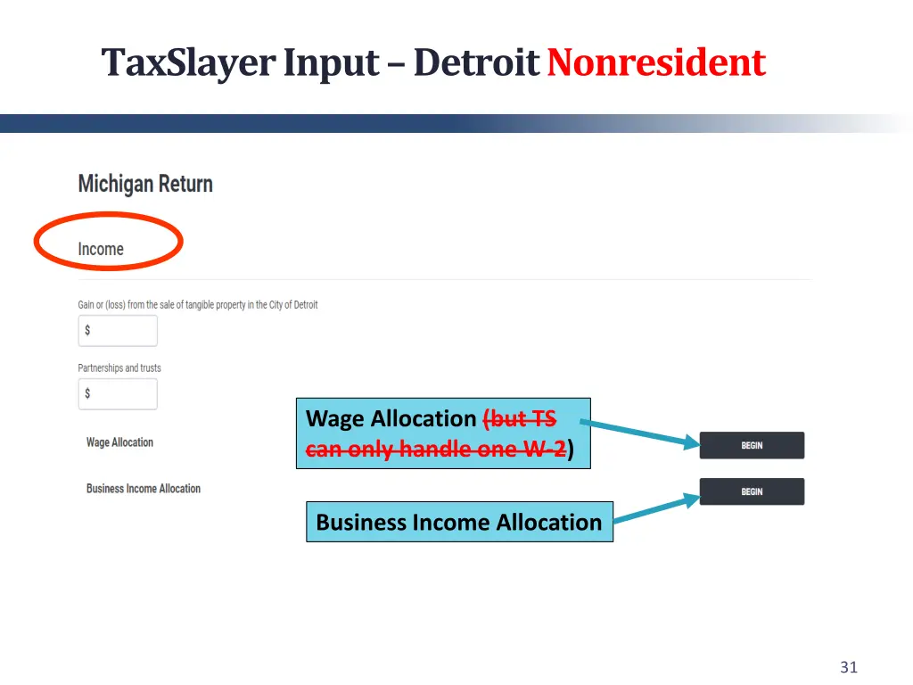 taxslayer input detroit nonresident 1