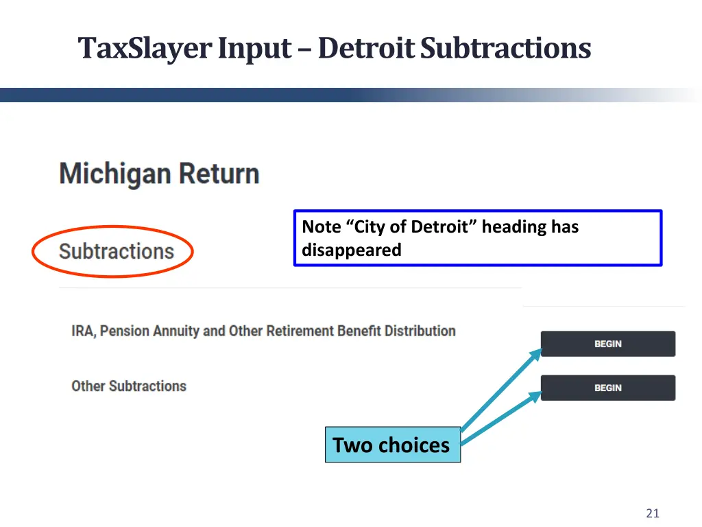 taxslayer input detroit subtractions