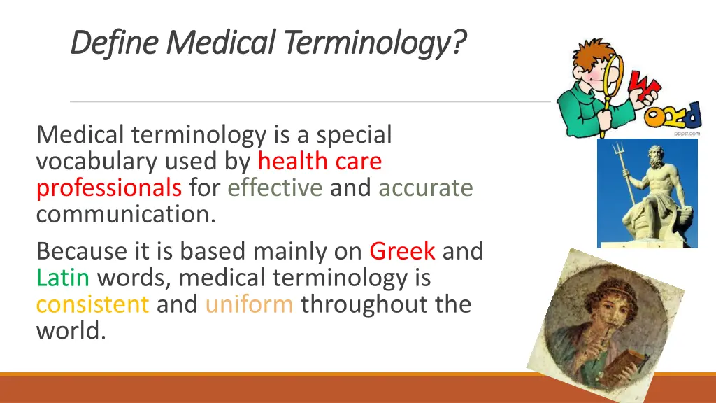 define medical terminology define medical