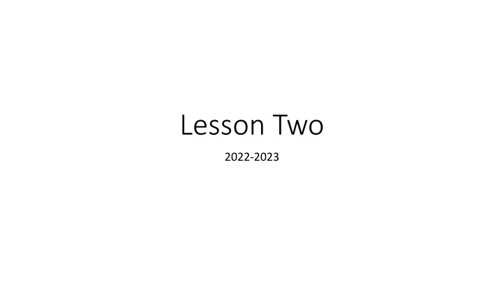 lesson two