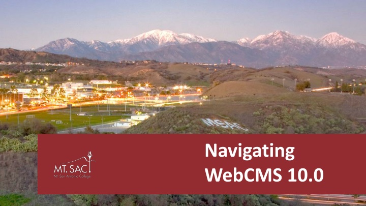 navigating webcms 10 0