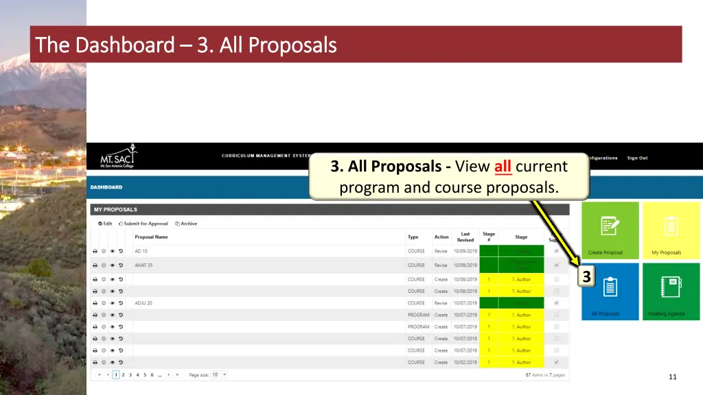 the dashboard the dashboard 3 all proposals