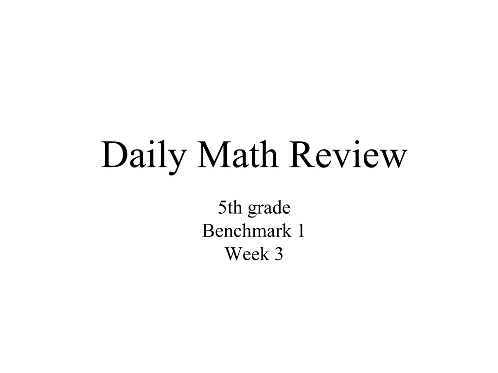 daily math review 2