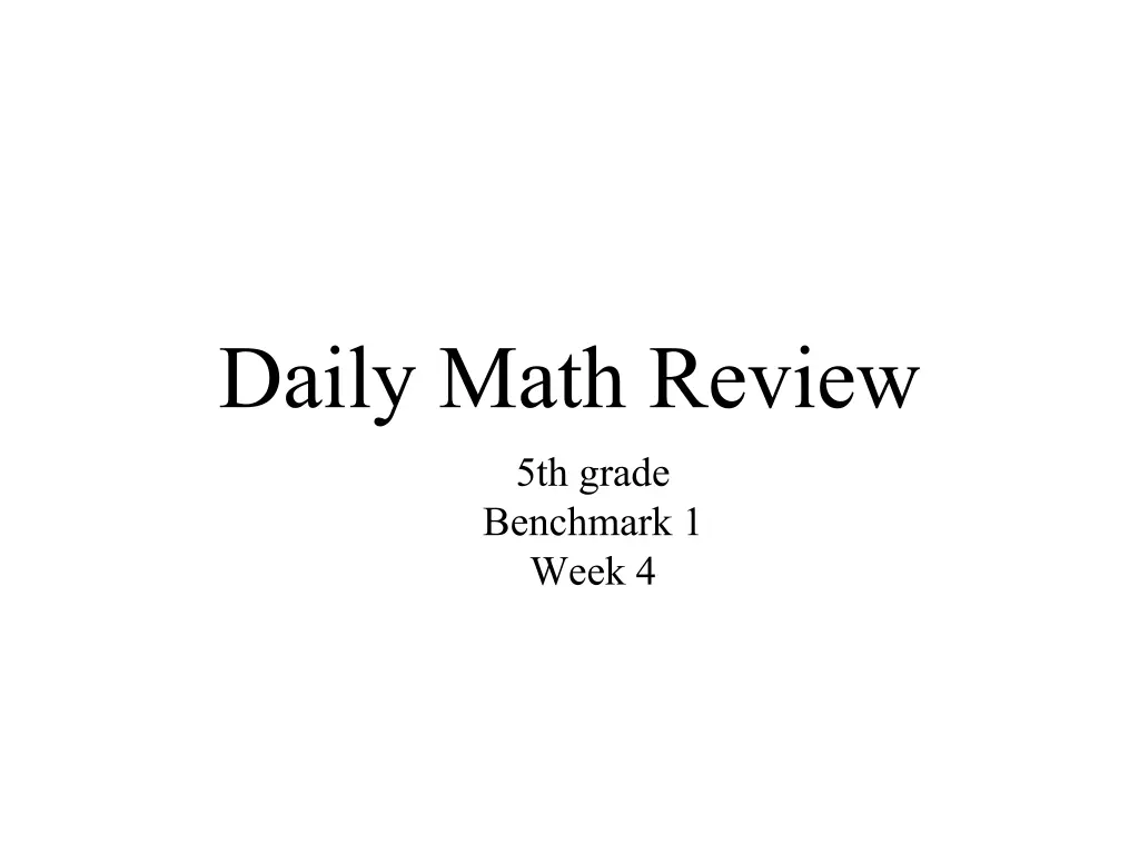 daily math review 3