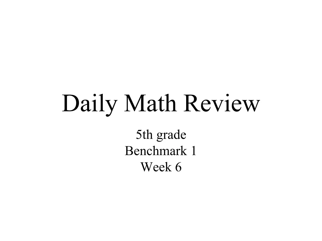 daily math review 4