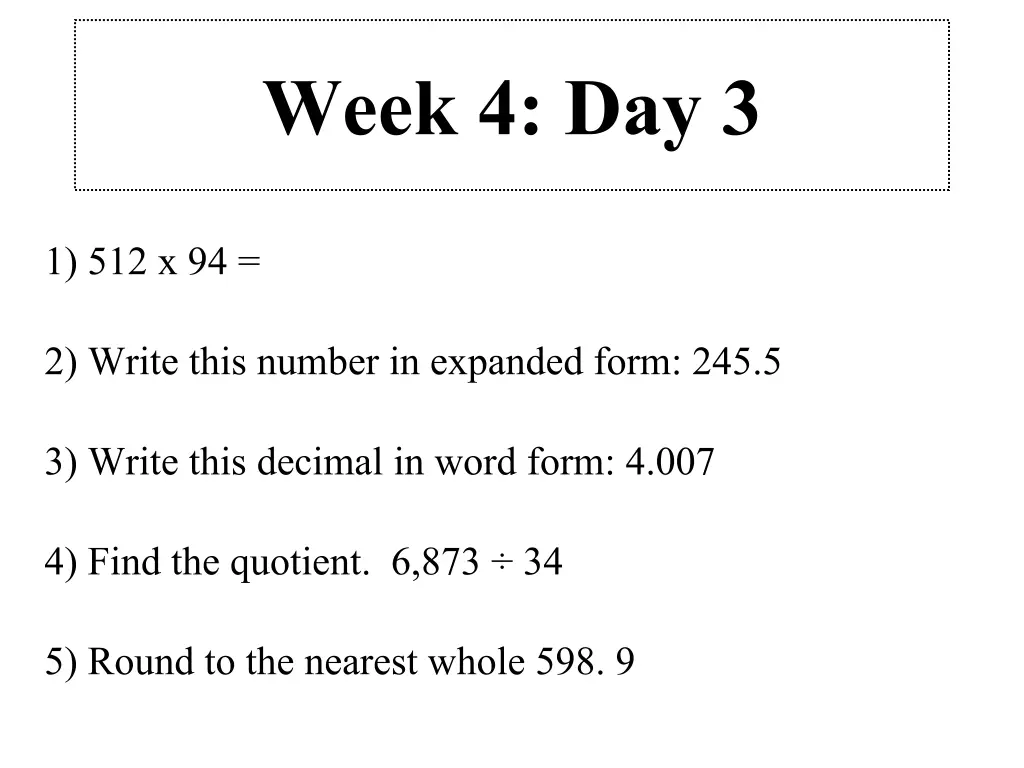 week 4 day 3