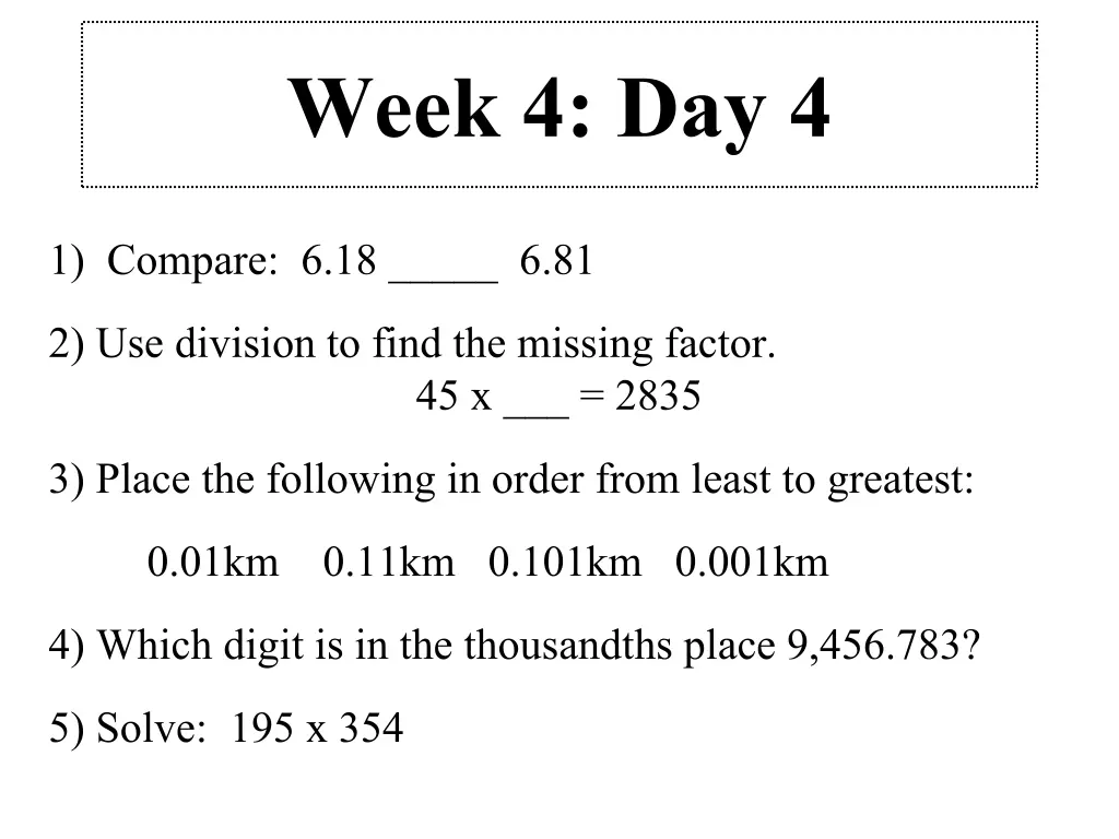 week 4 day 4