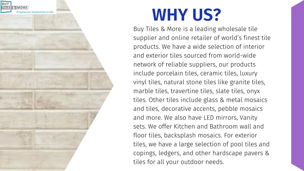 why us buy tiles more is a leading wholesale tile