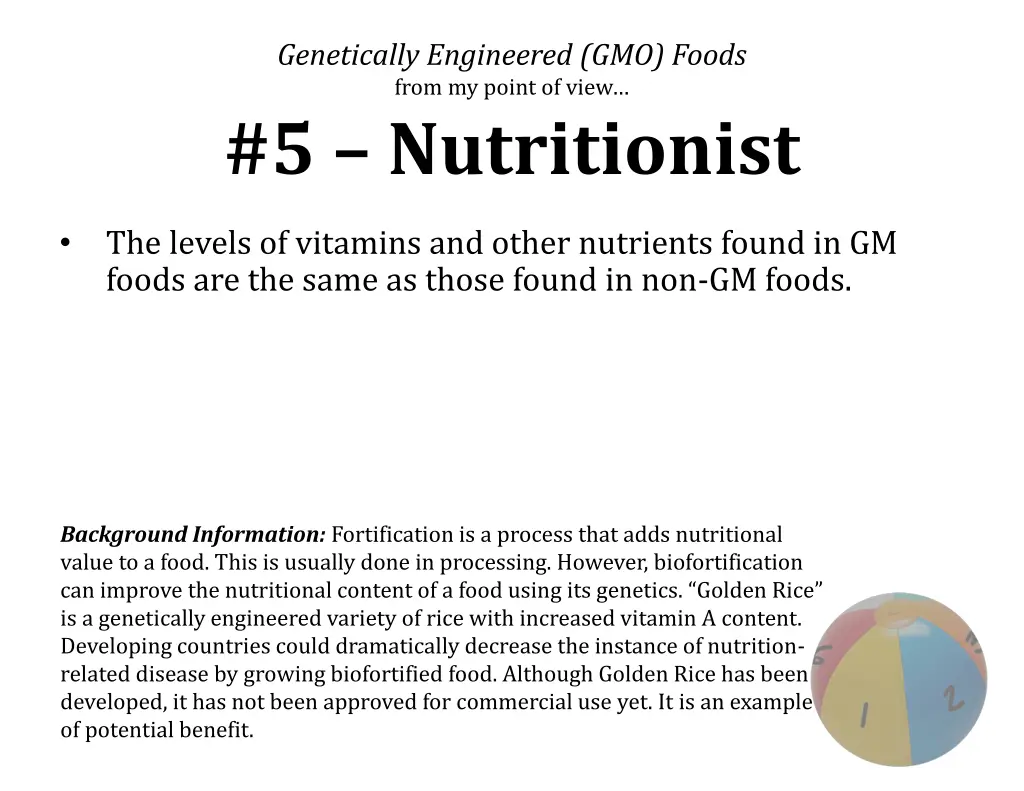 genetically engineered gmo foods from my point 4