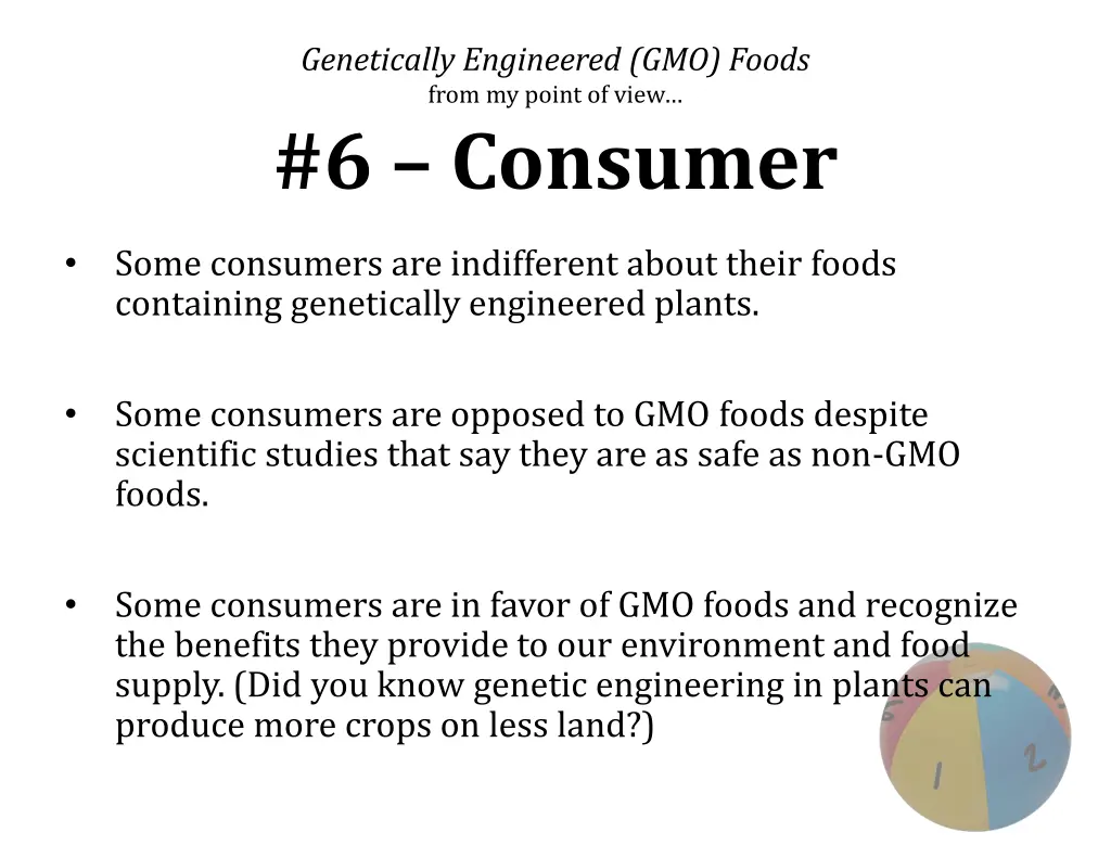 genetically engineered gmo foods from my point 5