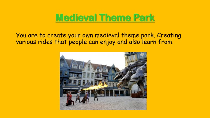 medieval theme park medieval theme park