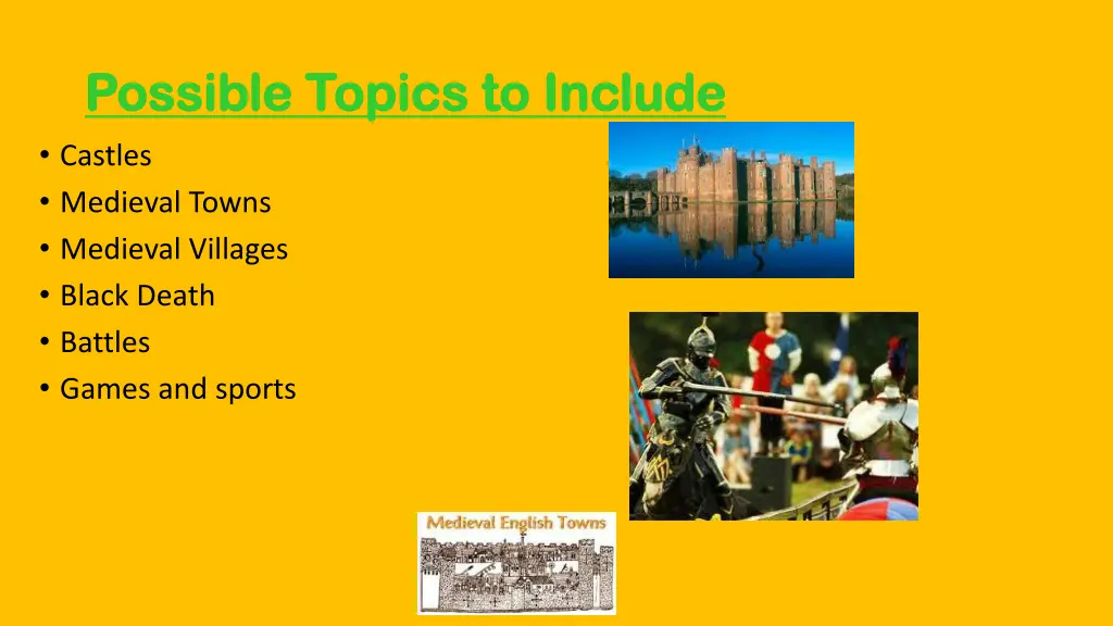 possible topics to include possible topics