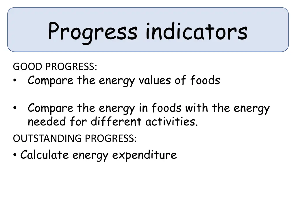 progress indicators