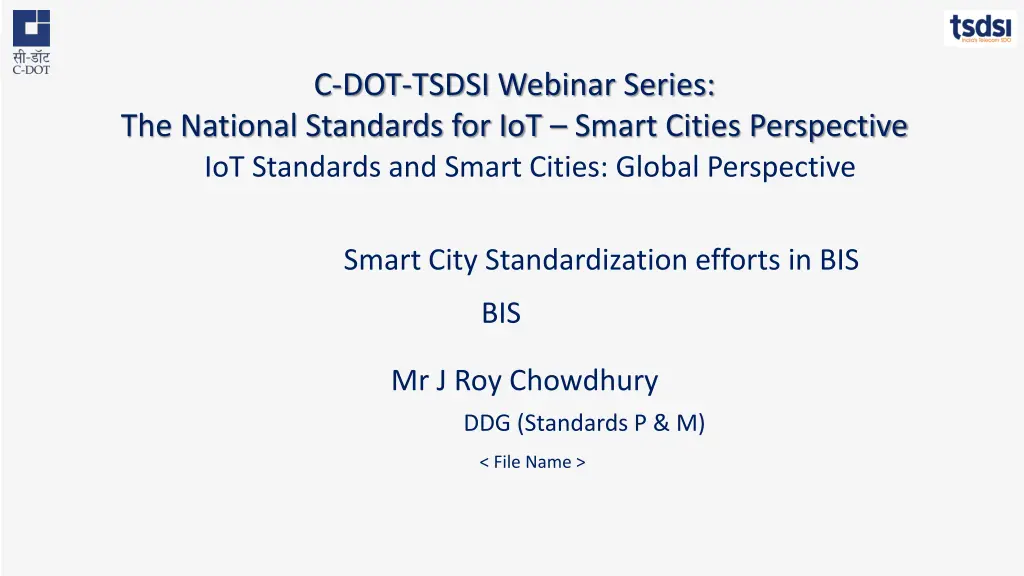 c dot tsdsi webinar series the national standards