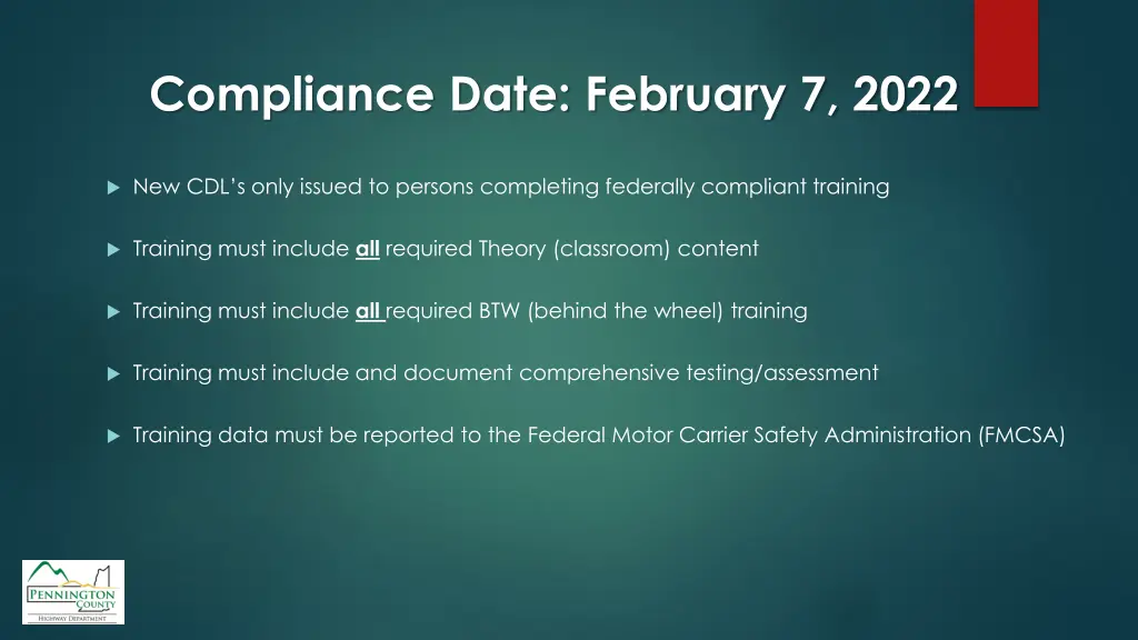 compliance date february 7 2022