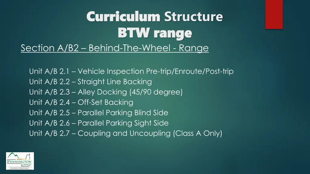 curriculum curriculum structure btw range