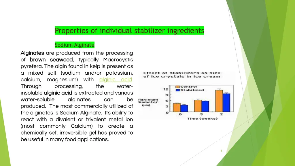 properties of individual stabilizer ingredients