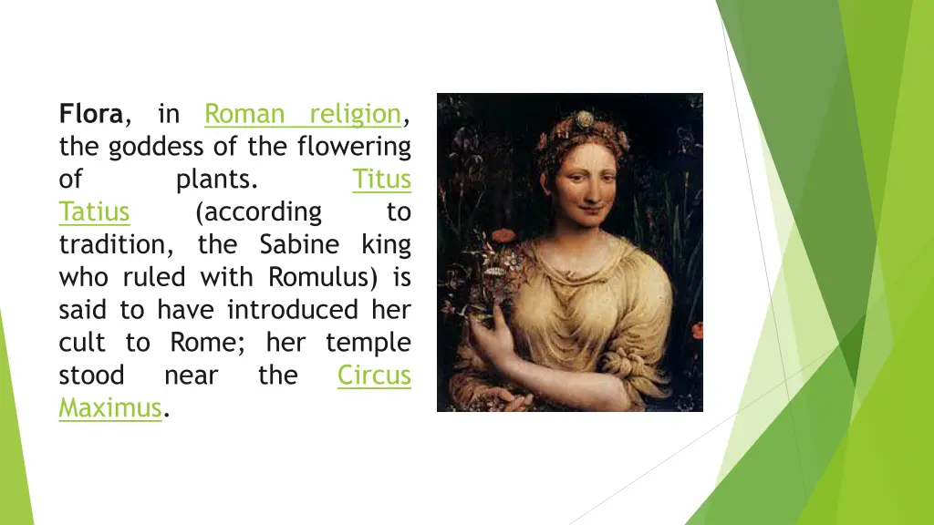 flora in roman religion the goddess