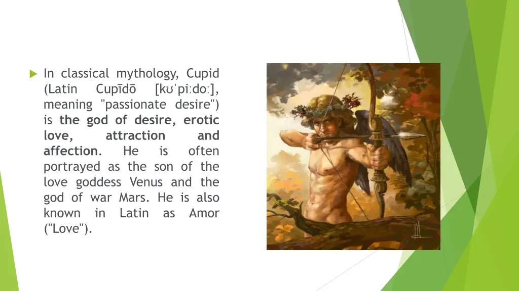 in classical mythology cupid latin cup d meaning