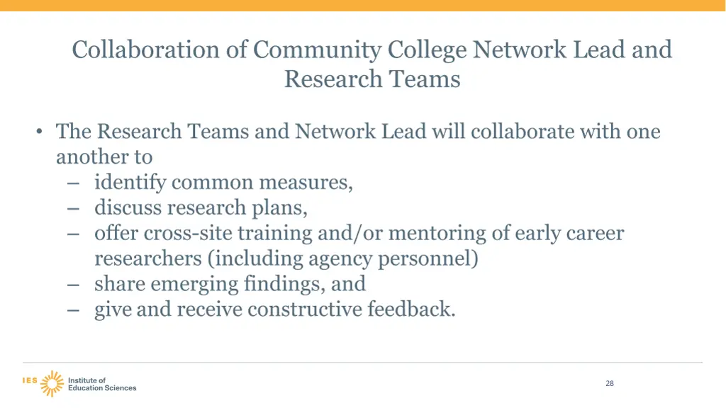 collaboration of community college network lead